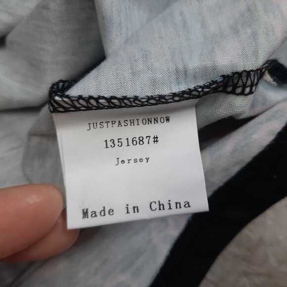 COZY Women's Black Floral Boho Neck Print Short Sleeves V-Neck Mid Dress XXL - Picture 8 of 8